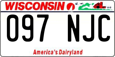WI license plate 097NJC