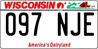 WI license plate 097NJE
