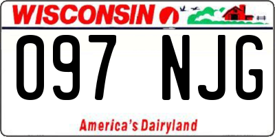 WI license plate 097NJG