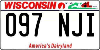 WI license plate 097NJI