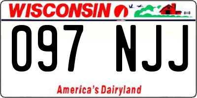 WI license plate 097NJJ