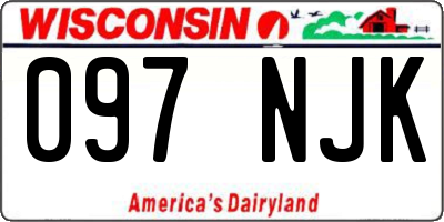 WI license plate 097NJK