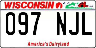 WI license plate 097NJL