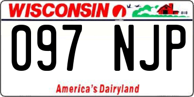 WI license plate 097NJP