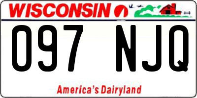 WI license plate 097NJQ