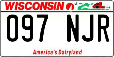 WI license plate 097NJR