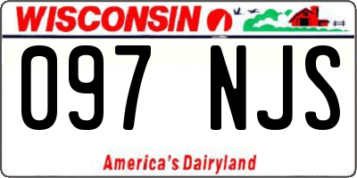 WI license plate 097NJS
