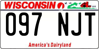 WI license plate 097NJT