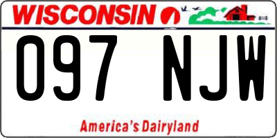WI license plate 097NJW