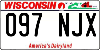 WI license plate 097NJX