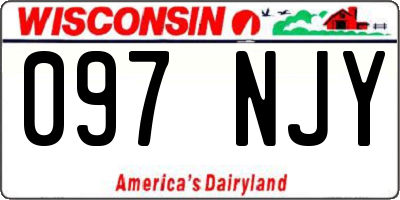 WI license plate 097NJY