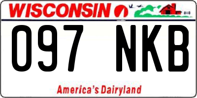 WI license plate 097NKB