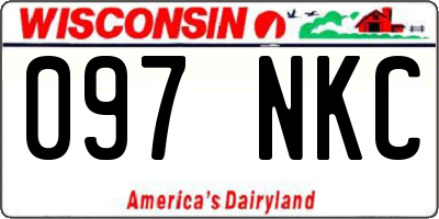 WI license plate 097NKC