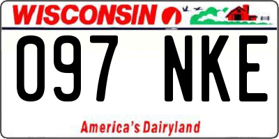 WI license plate 097NKE
