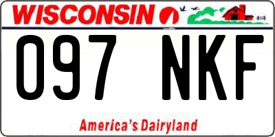 WI license plate 097NKF