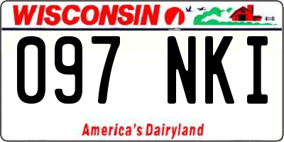 WI license plate 097NKI