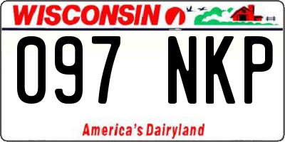 WI license plate 097NKP