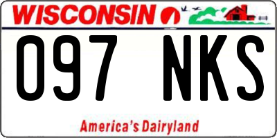 WI license plate 097NKS