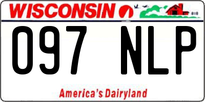 WI license plate 097NLP