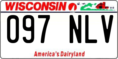 WI license plate 097NLV