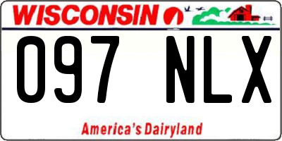 WI license plate 097NLX