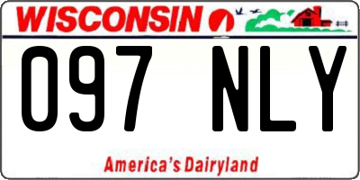 WI license plate 097NLY