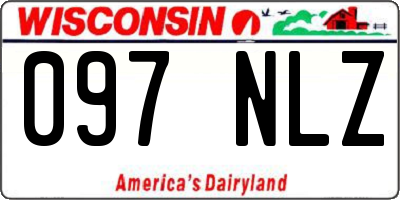 WI license plate 097NLZ