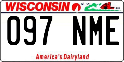 WI license plate 097NME