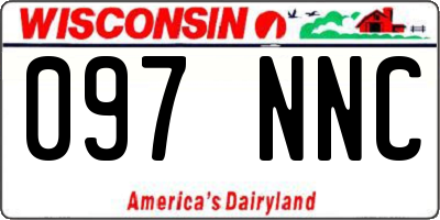 WI license plate 097NNC