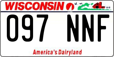 WI license plate 097NNF