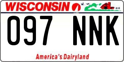 WI license plate 097NNK