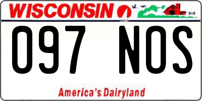 WI license plate 097NOS