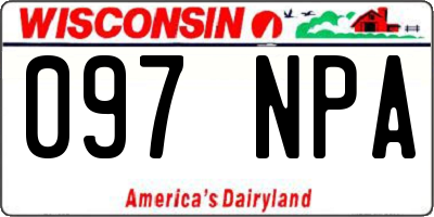 WI license plate 097NPA