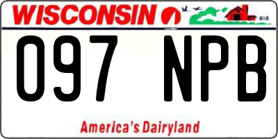 WI license plate 097NPB