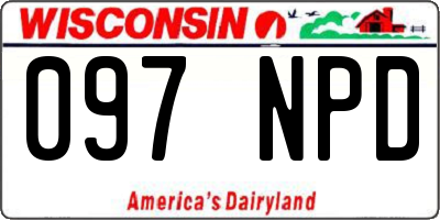 WI license plate 097NPD