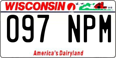 WI license plate 097NPM