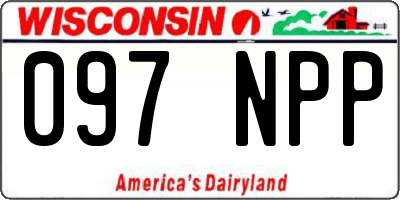 WI license plate 097NPP