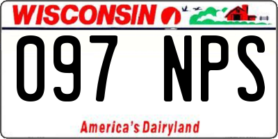 WI license plate 097NPS