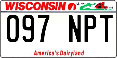 WI license plate 097NPT
