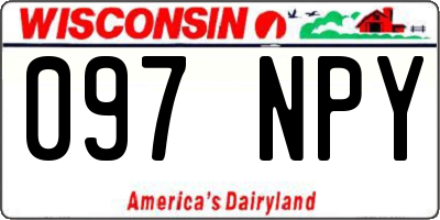 WI license plate 097NPY