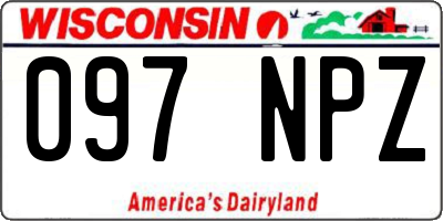WI license plate 097NPZ
