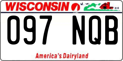 WI license plate 097NQB