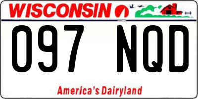 WI license plate 097NQD