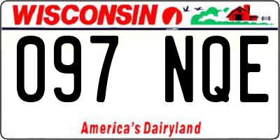 WI license plate 097NQE