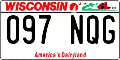 WI license plate 097NQG