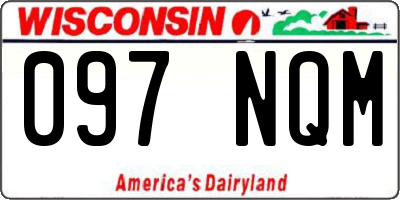 WI license plate 097NQM
