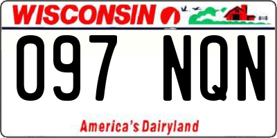 WI license plate 097NQN