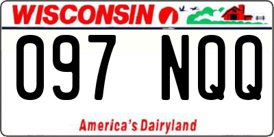 WI license plate 097NQQ