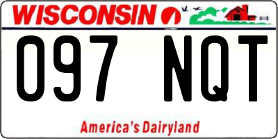 WI license plate 097NQT