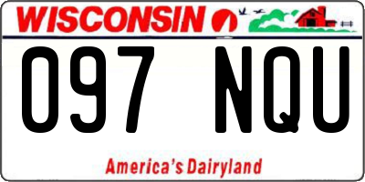 WI license plate 097NQU